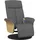 vidaXL Massagesessel mit Fußteil Polyester 87 x 104,5 x 87 cm Dunkelgrau drehbar