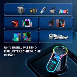 Joyroom Auto-Schnellladegerät 4in1 USB-A QC3.0 / 2x USB-C PD 150W Schwarz