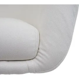 Mendler Esszimmerstuhl HWC-F19 Stoff creme-weiß