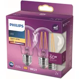 Philips LED-Leuchtmittel E27 Glühlampenform 7 W 2er Set 10,4 x 6 cm (H x Ø)