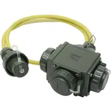 Dönges Dreifachverteiler THW-Version 230 V, 16 A, 1,5 m, bronzegrün