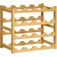 Homcom Weinregal 43 x 23,5 x 38 cm Beige