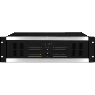 Monacor STA-1504 Mehrkanal-PA-Verstärker mit integriertem Limiter schwarz, 244280
