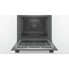 Bosch Weiss Backofen Kochfeld Set 3D Heissluft Hydrolyse Glaskeramik Zweikreiszone
