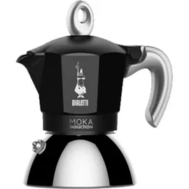 Bialetti Moka Induction 2 Tassen schwarz/silber