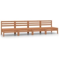 vidaXL 4-tlg Garten-Lounge-Set Honigbraun Massivholz Kiefer