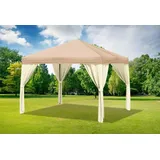 Gartenpavillon 3x4m PVC Braun Partyzelt Wasserdicht Eventzelt Gazebo Festzelt