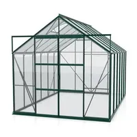 Vitavia Gewächshaus Phönix 9900 ESG/HKP, inkl. Fundament, ca. B257/H254/T386 cm, Dunkelgrün