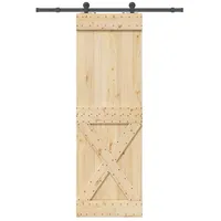 vidaXL Narvik rechts 70 x 210 cm Natürlich/Schwarz