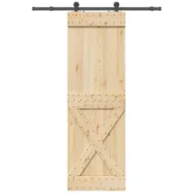 vidaXL Narvik rechts 70 x 210 cm Natürlich/Schwarz