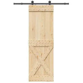 vidaXL Narvik rechts 70 x 210 cm Natürlich/Schwarz