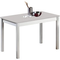 ASTIMESA Fester Tisch Küchentisch, Metall Glas Holz, grau, 110x70cm