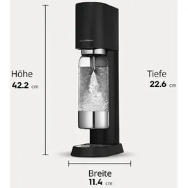 Sodastream ENSO Schwarz + PET-Flasche + Zylinder