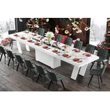 Design Esstisch Tisch HEG-111 Hochglanz XXL ausziehbar 160 bis 412 cm - Weiß