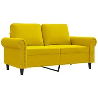vidaXL 2-Sitzer-Sofa Gelb 120 cm Samt