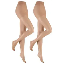 KUNERT FASHION GmbH Hudson Damen Strumpfhosen Lilly Lafina 15 2-Pack transparent matt 15 DEN - natur - 36|40|39|38|37