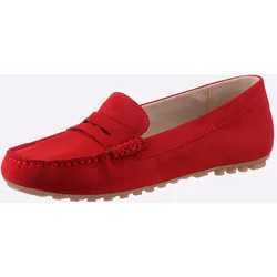 Slipper CAPRICE, Damen, Gr. 37, rot, Veloursleder, sportlich, Schuhe