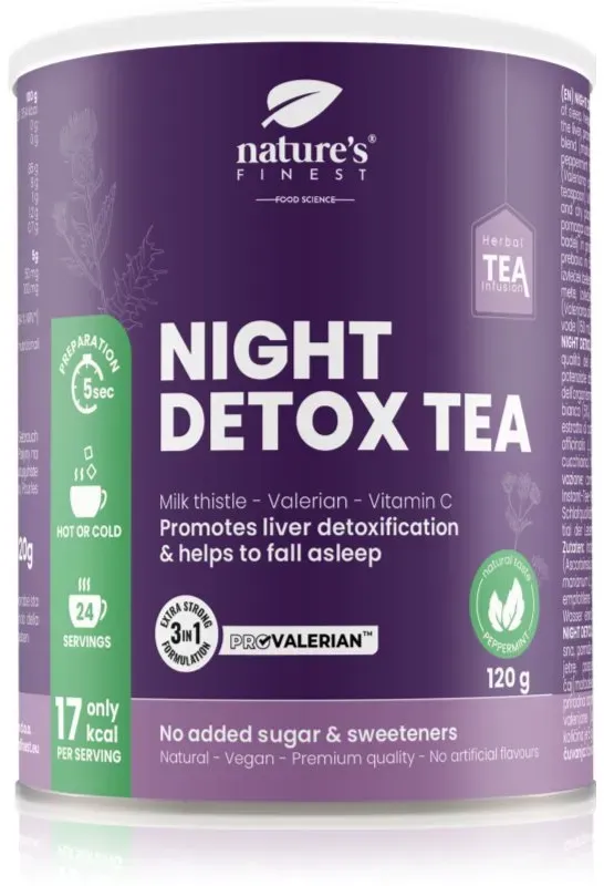 Natures Finest NIGHT DETOX TEA Tee zur Entgiftung des Organismus und zur Unterstützung des Immunsystems 120 g