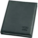 Veloflex 5158780 - Telefonringbuch, hochwertige Weichfolie, mit 12-tlg. Register A-Z, 4-Ringe, Adressbuch, schwarz