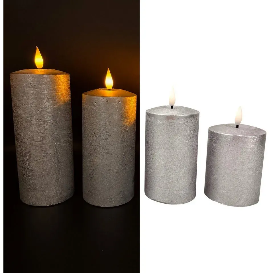 led-kerze - 4 metallic led-kerzen mit touch-funktion