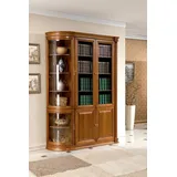 JVmoebel Wohnzimmer-Set Wohnzimmer Komplett Glasvitrine Eckvitrine Stilvoller Bücherregal, (2-St., 2tlg Wohnzimmer Set (Eckvitrine + Bücherregal), Made in Europa braun