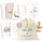 MeinBaby123 MeinBaby123® Meilensteinkarten "Dein erstes Jahr" | Meilenstein Karten Set Geschenk zur Geburt | Fotokarten für das erste Jahr | 50 Karten Inkl. Baumwollsäckchen (rosa)