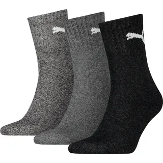 Puma Short Crew 3er Pack grey/black 39-42