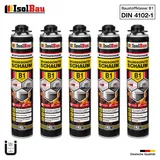 Brandschutzschaum B1 Bauschaum 5 x 750 ml Montageschaum Pistolenschaum Isolbau