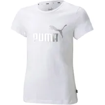 Puma Ess+ Metallic Logo T-Shirt Mädchen white 116