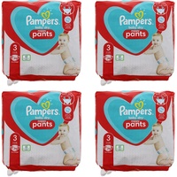 4 x Pampers Baby-Dry Nappy Pants Größe 3 6-11kg je 26 Höschenwindeln 12h Schutz