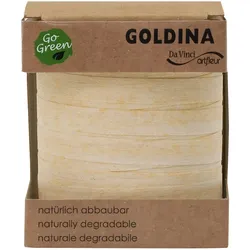 Geschenkband/Ringelband biologisch abbaubar 100 Meter Glimmer Creme