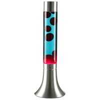 YVONNE, Tischlampe Blau Rot Kabelschalter stimmungsvoll 38 cm hoch blau|bunt|rot|silberfarben