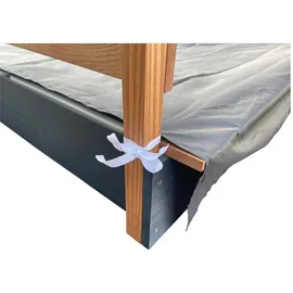 AMBIA GARDEN Sandkasten Anthrazit Braun, Holz, Hemlocktanne, 114.5x58.5x91.5 cm, FSC 100%, hoher Rand, Sitzfläche, Outdoor Spielzeug, Sandkästen