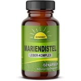 Mariendistel Leber-Komplex, 150 Kapseln ohne Zusatzstoffe, Bonemis®