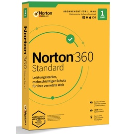 NortonLifeLock Norton 360 Standard 10 GB Cloud-Backup 1 Gerät 1 Jahr ESD DE Win Mac Android iOS
