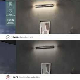 doporro LED Badlampe Spiegellampe 4000K Badezimmer Lampe led Wandleuchte Sandschwarz 9W SparkLuxe