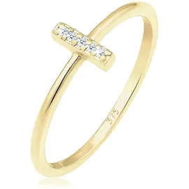 Elli DIAMONDS Kreuz Diamanten Brillantschliff (0.025 ct) 375 Gelbgold" 56 MM - in gold, - für Damen,