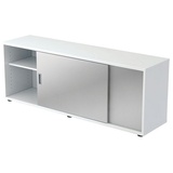 HAMMERBACHER Sideboard 160x40x59,6cm weiß/silber