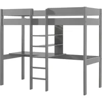 58 aufm Kessel Hochbett Karole 208x105x175 Kinderbett Massivholz grau