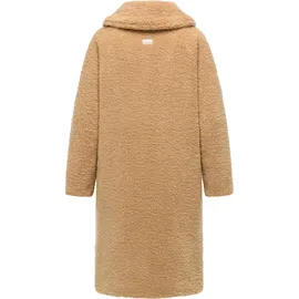 Ragwear Damen, eleganter Teddy-Fleecemantel warme lange Übergangsjacke Tedyco YOUMODO Camel Gr. XXL - XXL