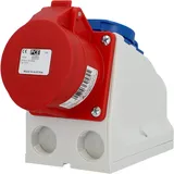 Unitec PCE CEE-Kombi-Wandsteckdose 1x Schutzkontakt 1x CEE 16A blau