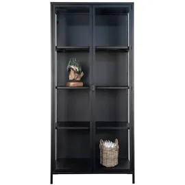 House Nordic Vitrine Brisbane 80 x 35 x 175 cm Schwarz