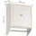 Relaxdays Hängeschrank Bad, 2 Fächer, Handtuchstange, HxBxT: 55 x 48 x 16 cm, Landhausstil, Wandschrank, weiß/Silber