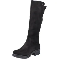 Winterstiefel RIEKER, Damen, Gr. 39, Normalschaft, schwarz, Textil, klassisch, Schuhe, Langschaftstiefel, Blockabsatz, mit Stretch