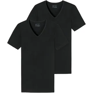 SCHIESSER V-Shirt »"95/5"«, (2er-Pack), mit tiefem V-Ausschnitt Schiesser 000-schwarz