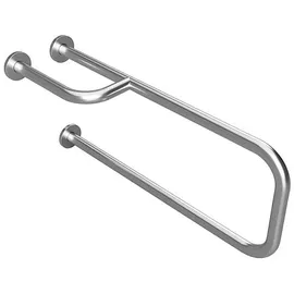 Brillantbad BELP Stützgriff Links Edelstahl gebürstet mit Abdeckung 235x380x776 mm, 120 kg Traglast für Bad & WC >> zum Bohren