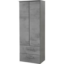 Saphir Quickset 945 Badschrank 50 x 136,1 x 33 cm Grau/Silber
