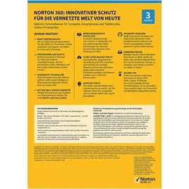 NortonLifeLock Norton 360 Deluxe 25 GB 3 Geräte 1 Jahr ESD ML Win Mac Android iOS