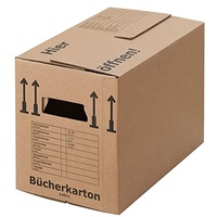 BB-Verpackungen 20 x Bücherkarton Profi aus recycelter Pappe (sehr stabil 2-wellig, doppelter Boden, Aktenkartons, Umzugskarton)
