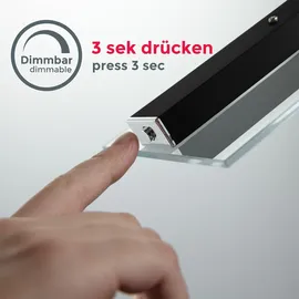 B.K.Licht LED Pendelleuchte I 20 W LED Pendellampe, stufenlos höhenverstellbar, dimmbar via Touch, warmweiße Lichtfarbe I I Echtglas I Deckenleuchte I Essz...